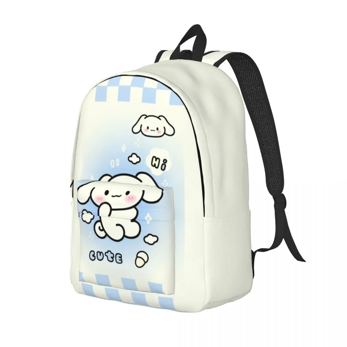 Custom Wallpaper Cute Canvas Backpack Women Men Basic Bookbag for School College Cinnamoroll Bags