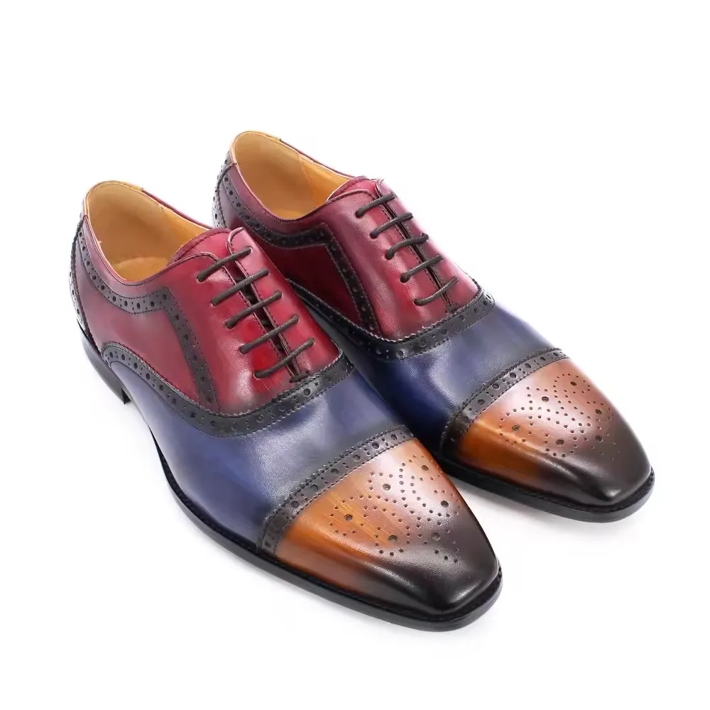 

European and American Business Men Shoes Genuine Leather Fashion Casual Oxford Shoes Genuine Leather Handmade Shoes