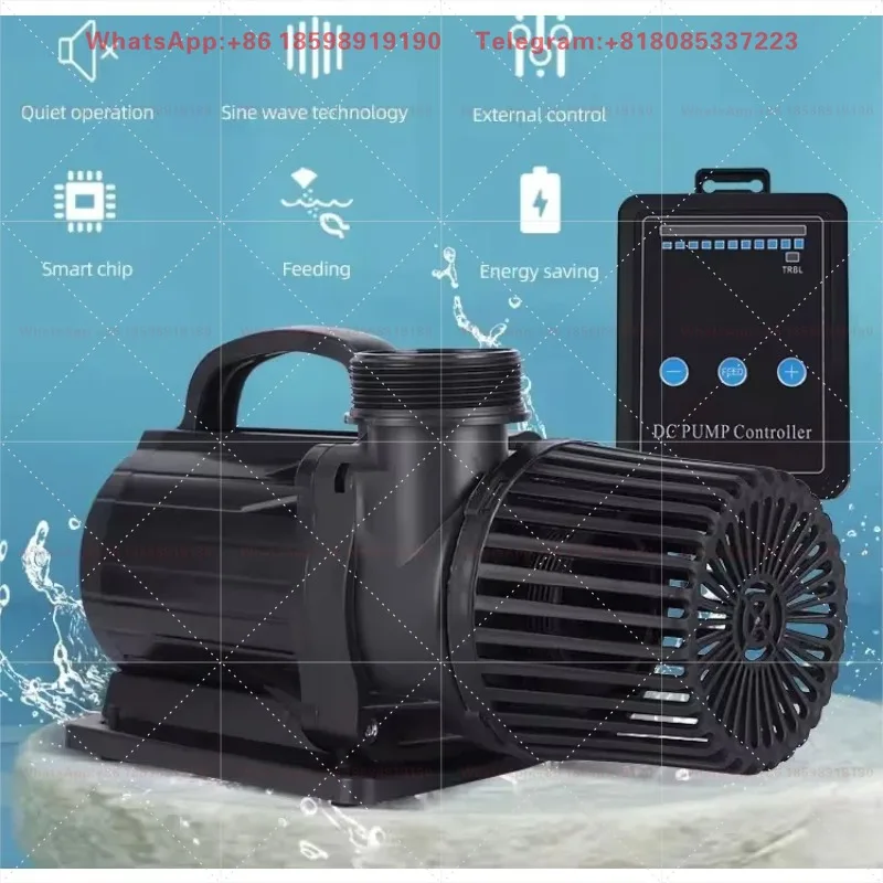DC Brushless Submersible Water Pump Solar Powered for Aquarium Koi Pond Filter Garden Fountain Circulation Adjustable Flow Low