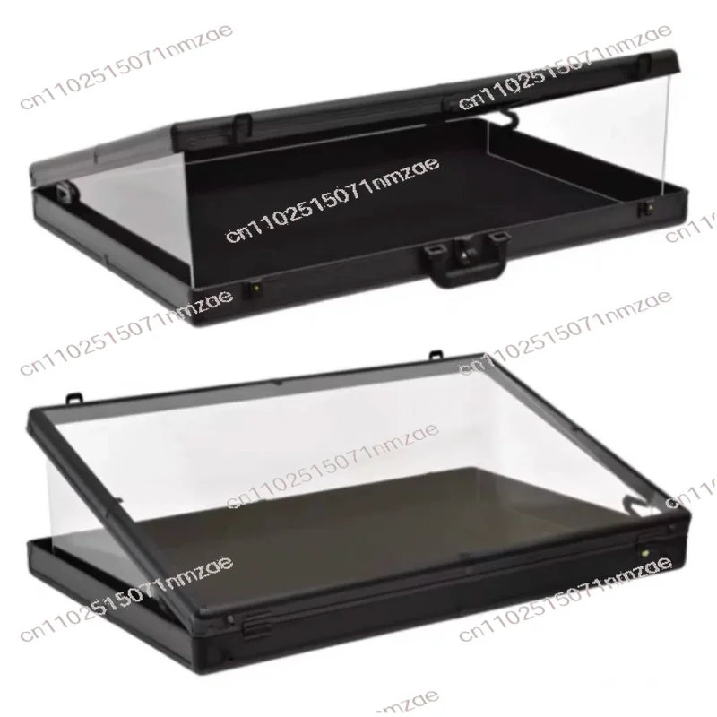 For Cards with Lock Function Silver Aluminum Acrylic Transparent Top Display Stand Portable Supplier Trade Display Case
