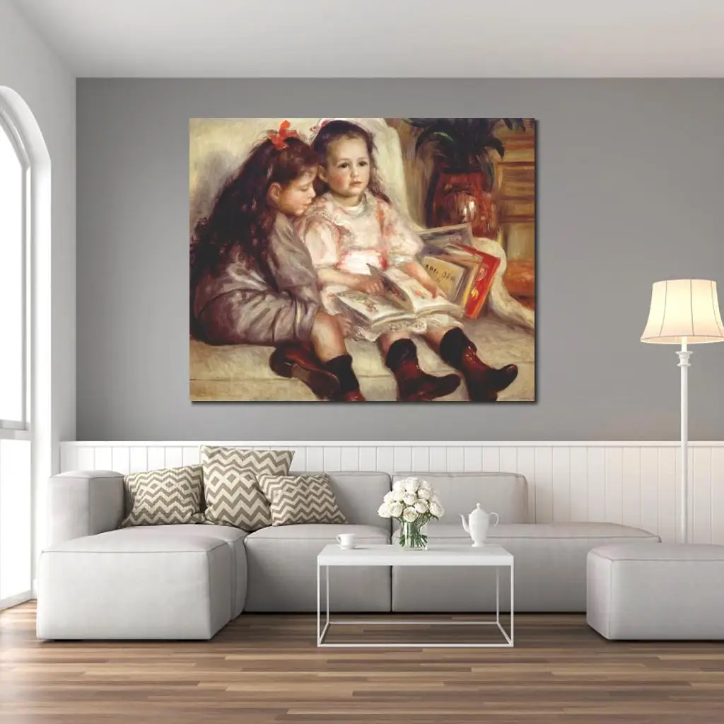 

Best Impressionist Painting Portraits of Two Children Pierre Auguste Renoir Artwork High Quality Hand Painted