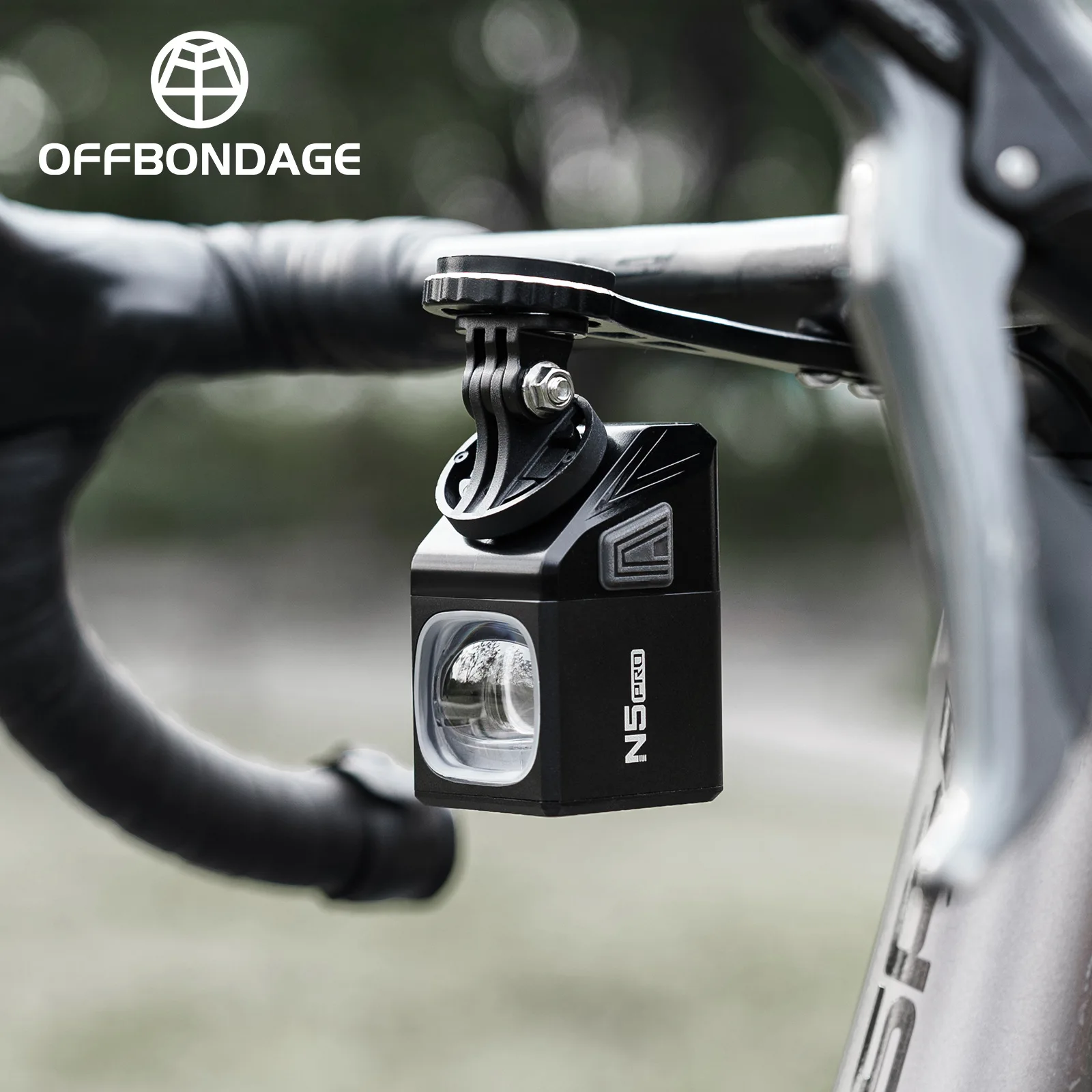 

OFFBONDAGE Bike Light Night Warning IPX4 Waterproof Type-C Chargeable Front Light MTB Road Bike Headlight Cycling Accessories