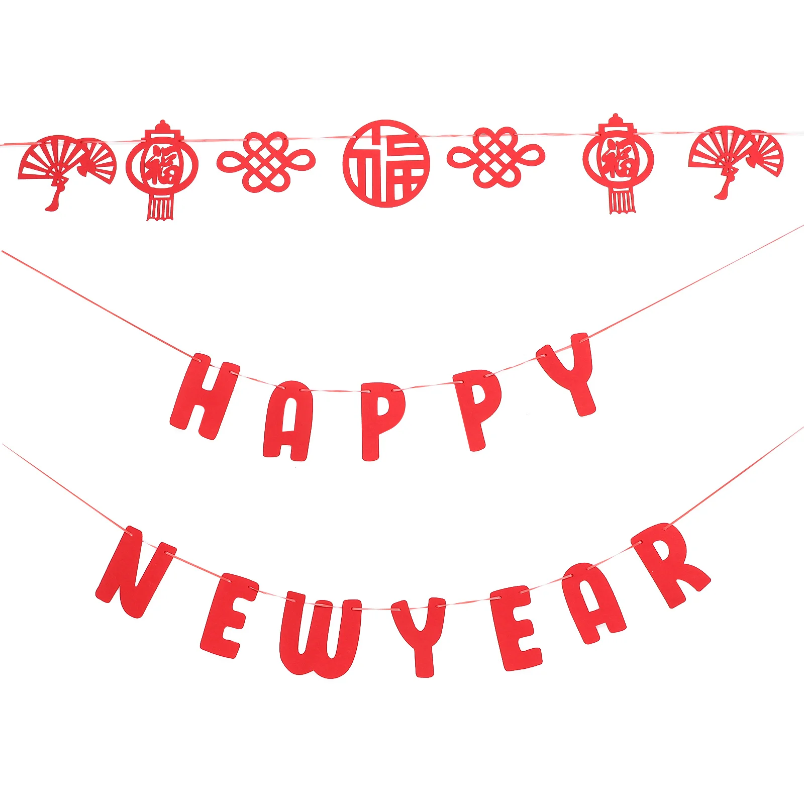 1 مجموعة السنة الجديدة راية خلفية النسيج معلقة راية السنة الجديدة زينة لوازم الحفلات احتفالية ديكور المنزل 2024 الاحتفال #2