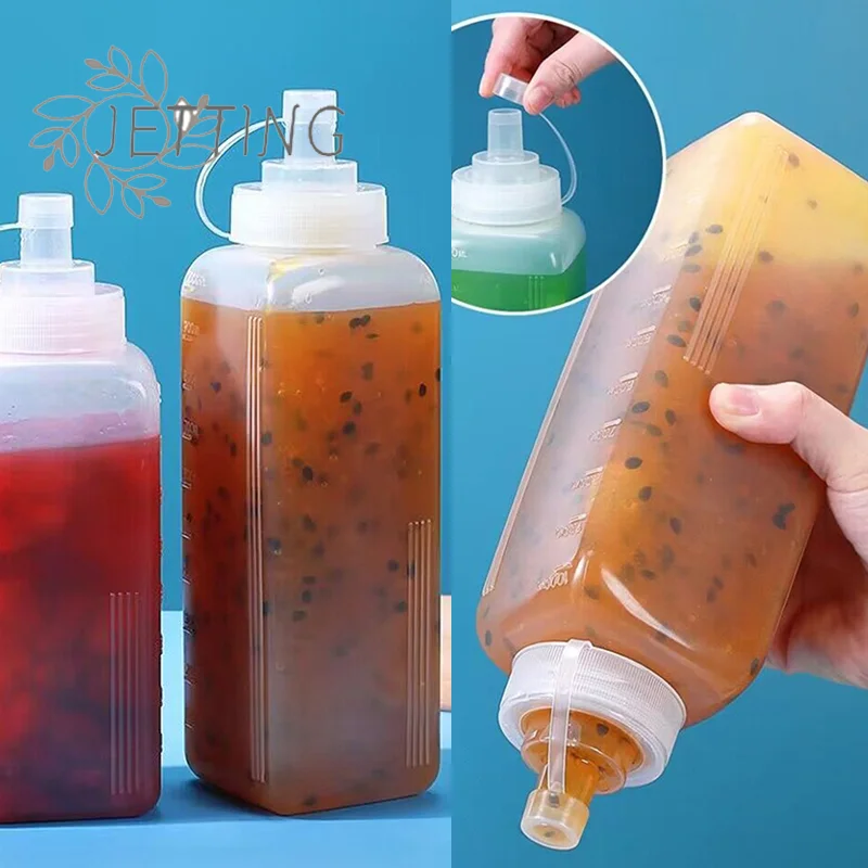 Botella de salsa exprimible de 600/800/1000ML, dispensador de condimentos a prueba de polvo, condimento de cocina, salsa de ensalada, botella de aceite de oliva