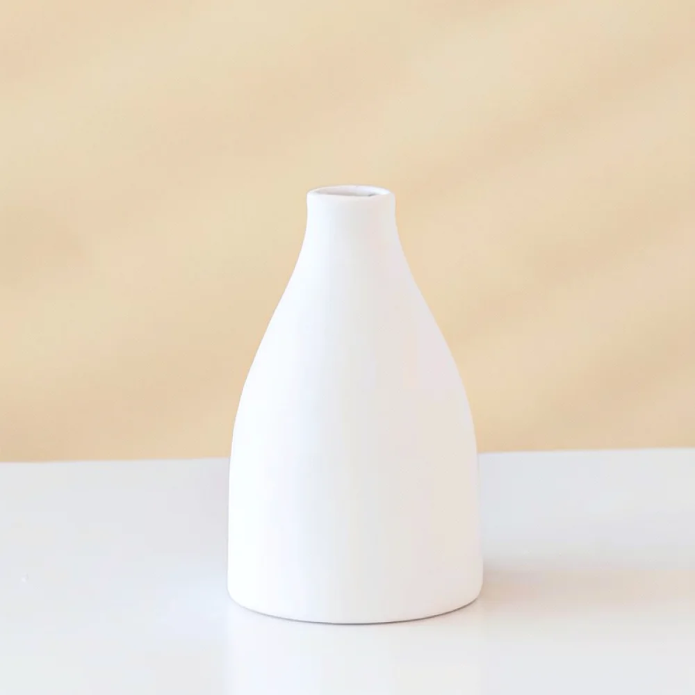 Blank Ceramic Flower Vase DIY Arts Crafts White Clay Pottery Figures Kids School Painting Art Activity Supplies