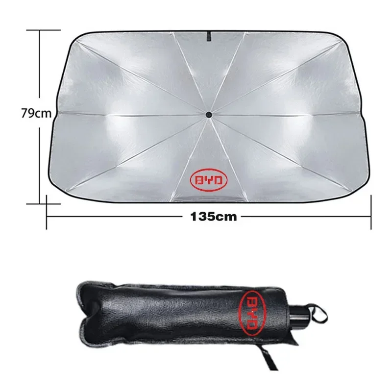 Car Windshield Sun Shade Cover Auto Accessories Anti UV Sun Parasol For BYD Atto 3 Act 3 Tang F3 E6 Dmi Yuan plus Song ev f0 f3