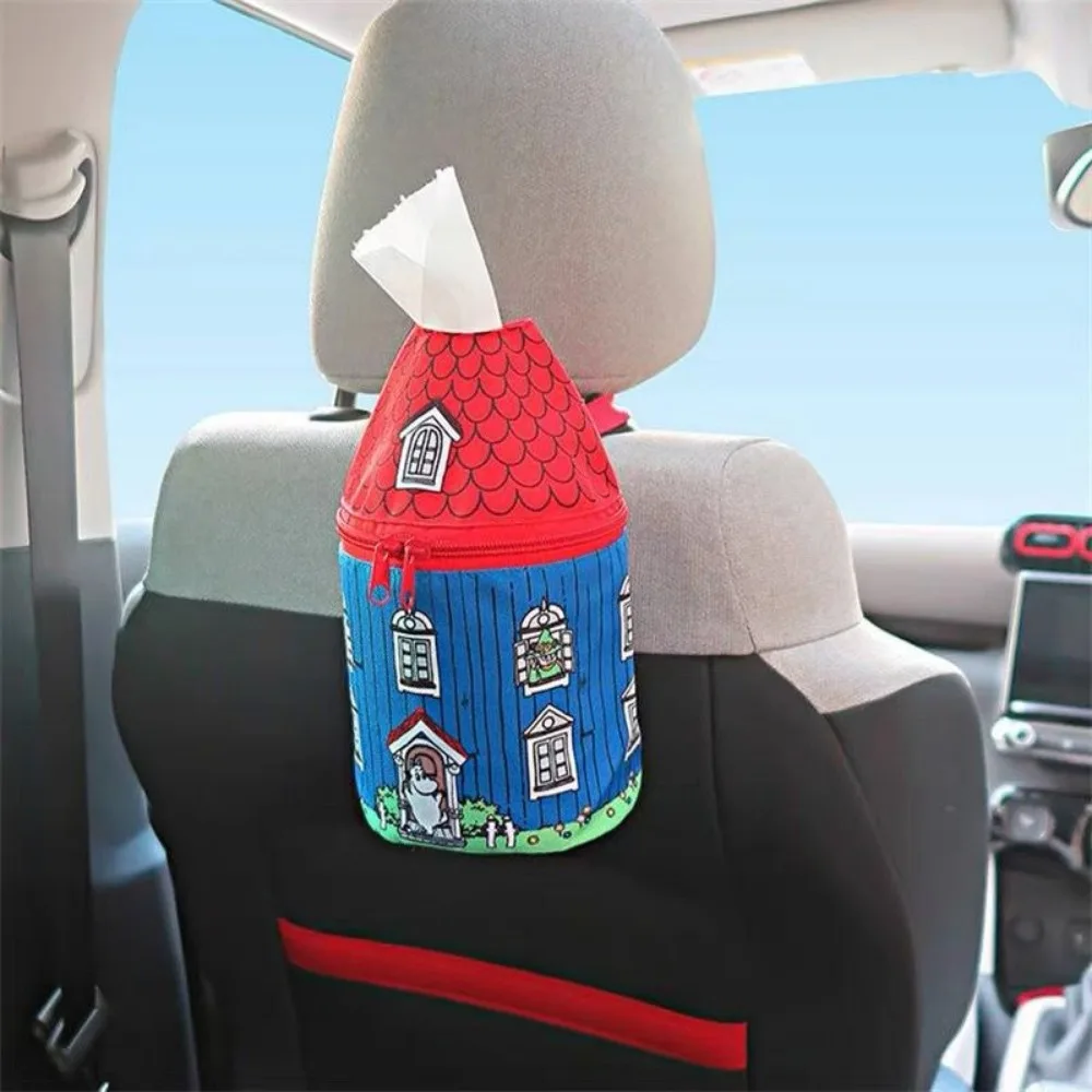 

Kawaii Tissue Storage Cute Cartoon Car Hanging Tissue Box Household Portable Multi-purpose Tissue Box Roll Paper Bag Girl's Gift