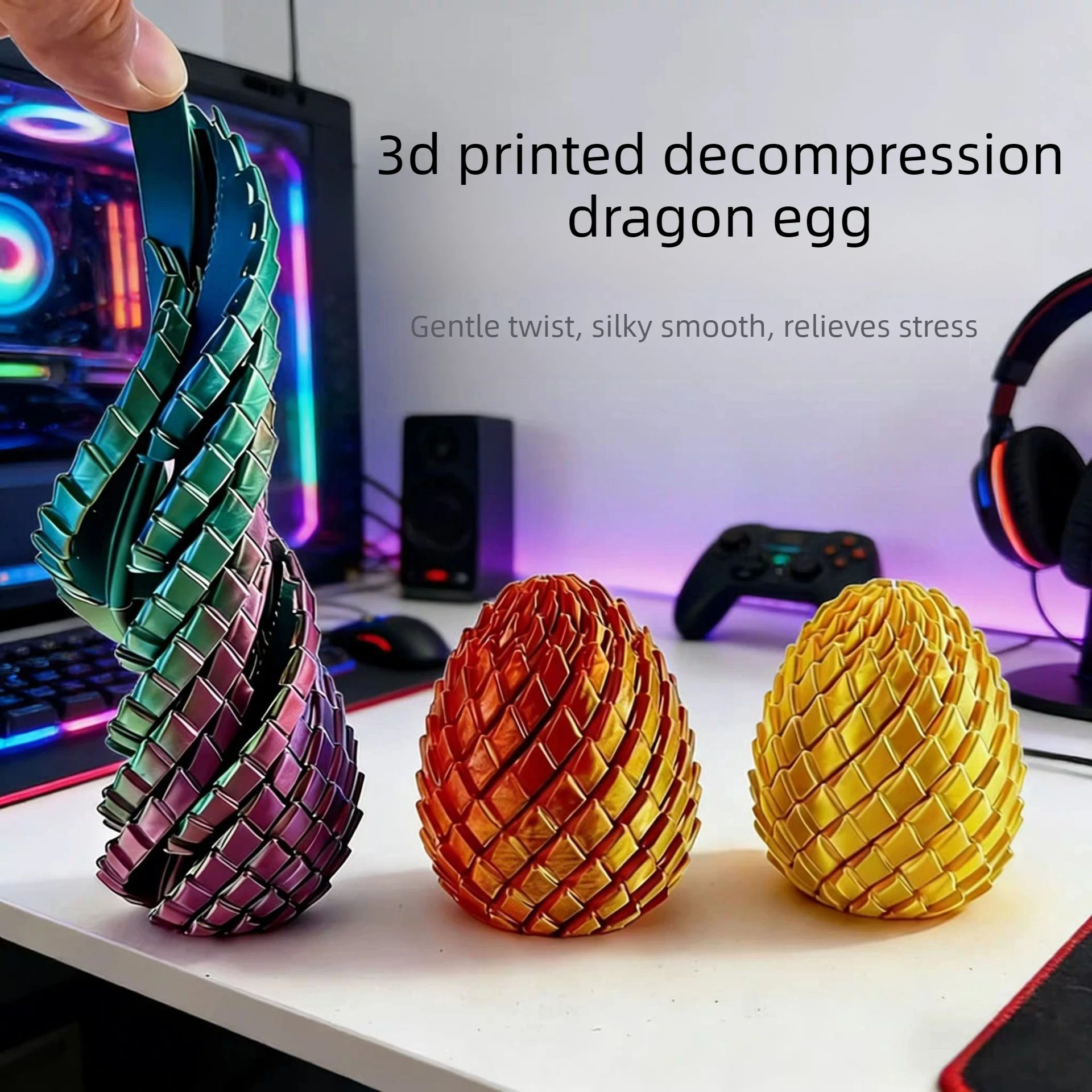 3D Printing Egg - 3D Printed Flow Ball Snake Surprise