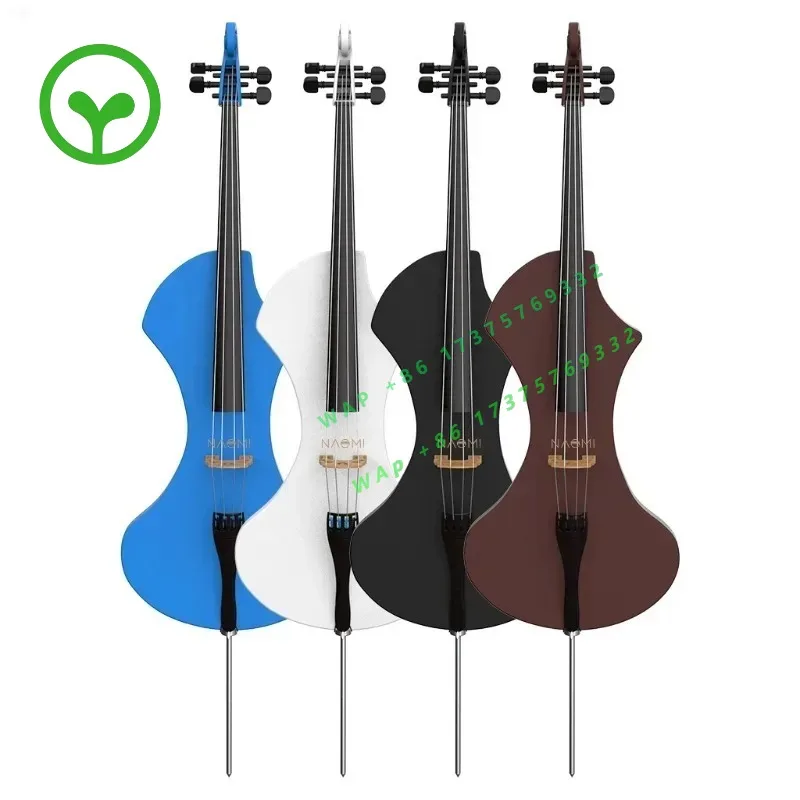 【2026】Professional Handmade Solid Wood Electric Cello 4/4 Full Size Silent Electric Cello With Bow DIY Your Logo OEM