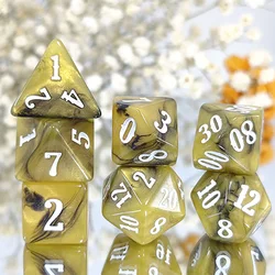 7Pcs/Set Acrylic Electroplating Dice New Polygonal DND Dice Role Playing Table Games Accessories Tabletop Role-Playing Game Gift