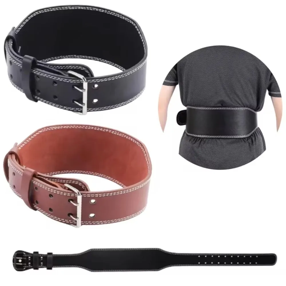 

New 10.5cm Width Weight Lifting Belts Back Support PU Leather Fitness Belts Safety Waist Support Belt Men Women