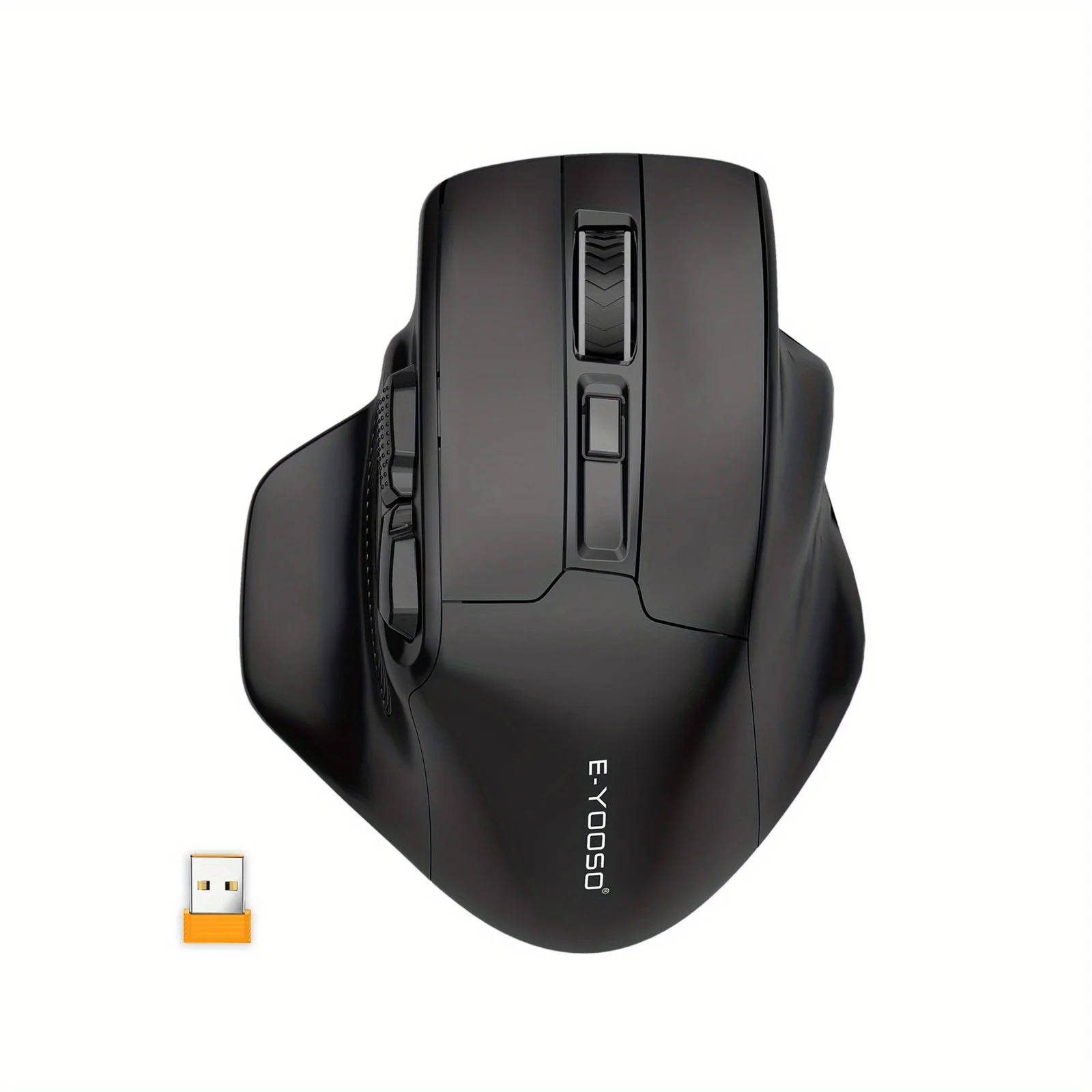 Mouse para jogos ergonômico sem fio E-YOOSO X-31 2.4G, mouse óptico grande à prova de suor e antiderrapante de 4800 DPI para PC, Mac, laptop