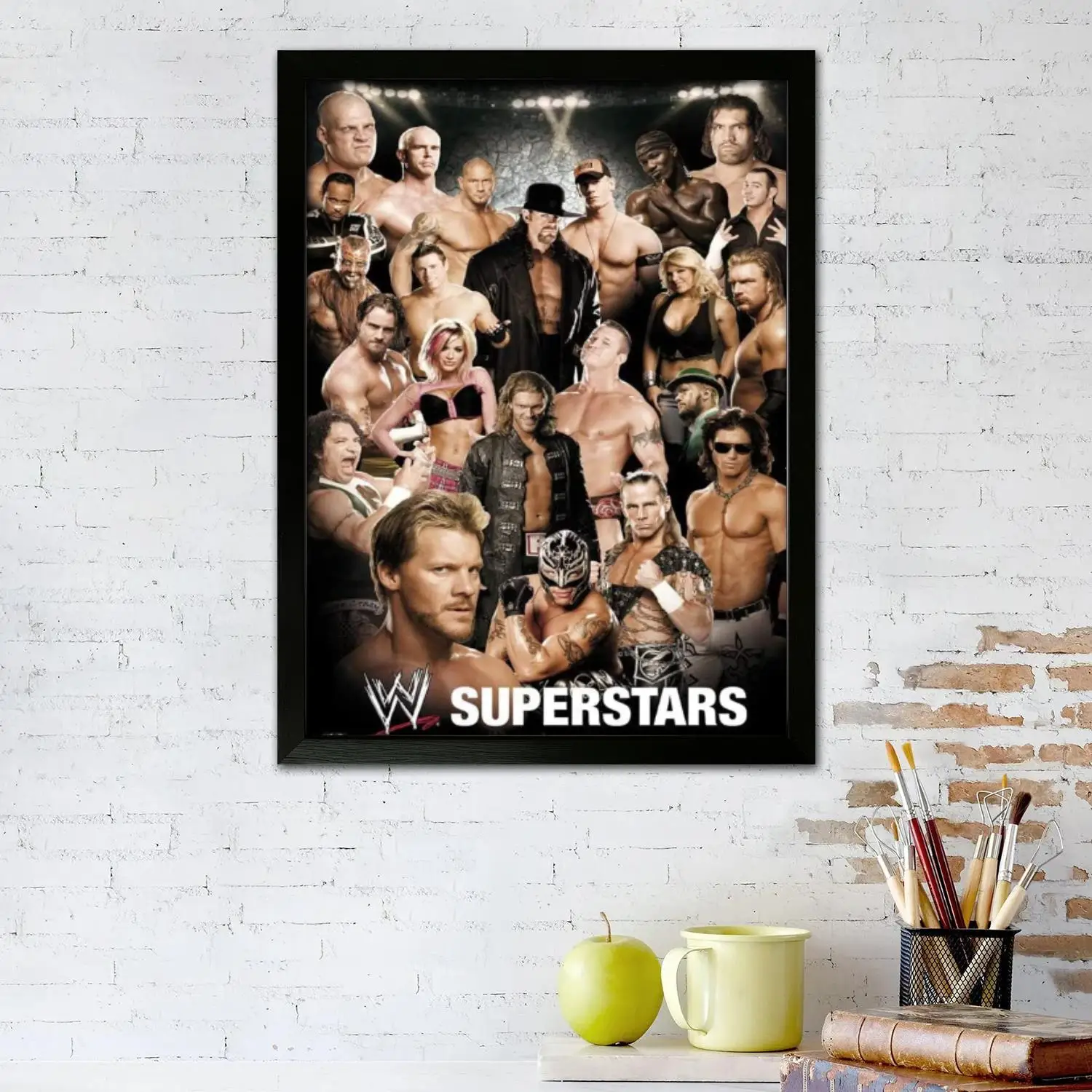 wrestling Canvas Art Poster, Wall Art, Picture Print, Modern Family, Bedroom Decor, Posters,Decorative painting