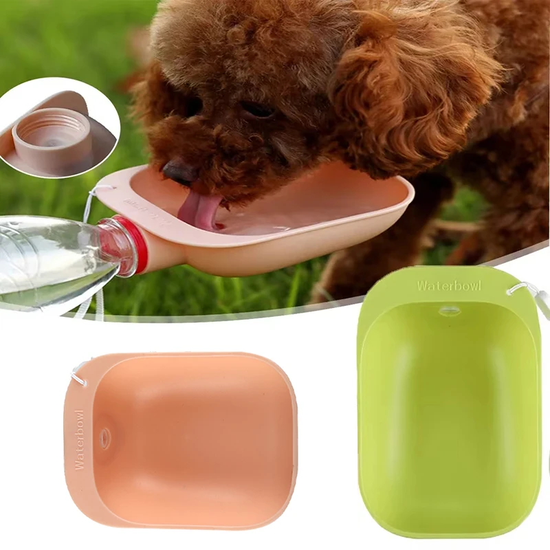 

1pcs Portable Pet Water Bottle Travel Dog/Cat Bowl Durable Plastic Outdoor Water Dispenser Feeding Cup for Pets Supplies