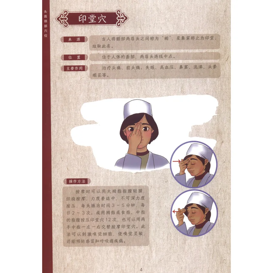 Learn Common Acupoints from Dortors Bilingual (Chinese & English) Hand-Painted Version Chinese Medicine Culture Book