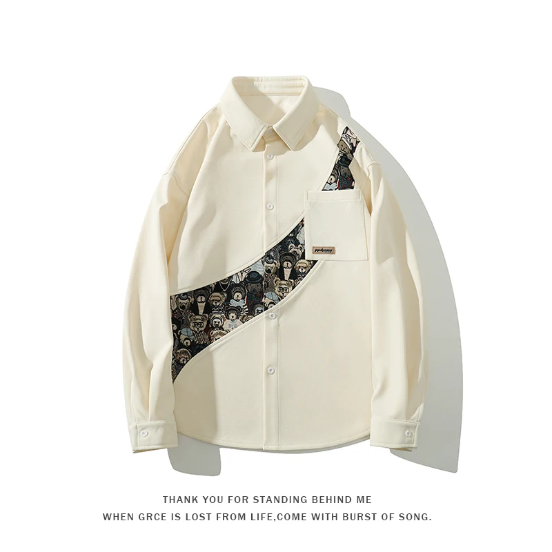 Camisa Social de manga larga para hombre, ropa elegante de alta calidad, estampada, Original, a la moda, 2024