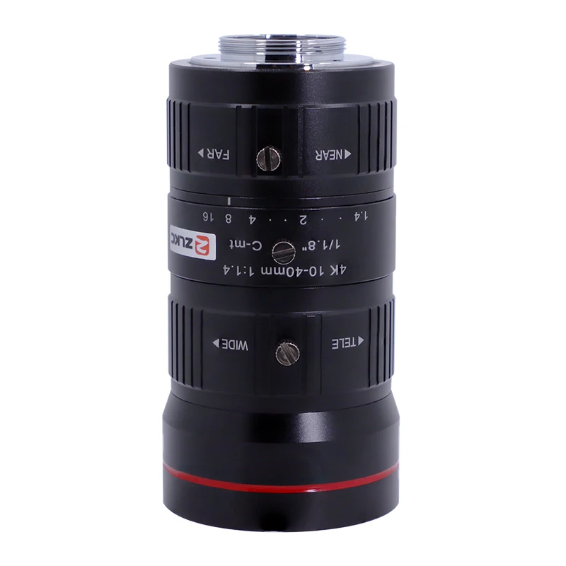 ZLKC 10-40mm Varifocal Lens 1/1.8" CCTV 8Megapixels manual Iris F1.4 C-Mount lens Machine Vision Cameras Low distortion
