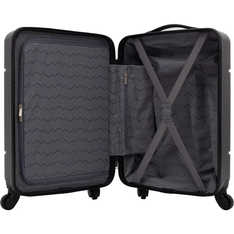 Skyline Spinner Luggage, Black, 20-Inch Carry-On
