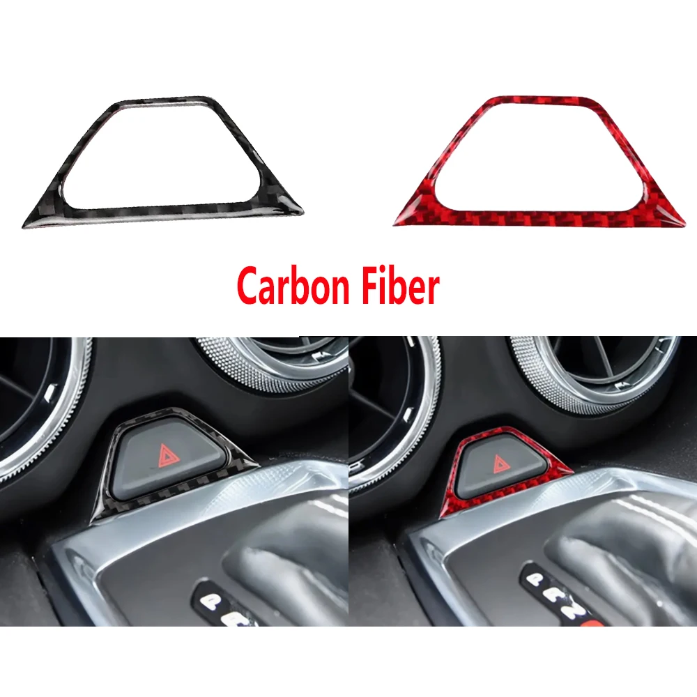 Carbon Fiber below air outlet Front Gear Panel StickerTrim Accessories Sticker For Chevrolet For Camaro 2016 2017 2018 2019