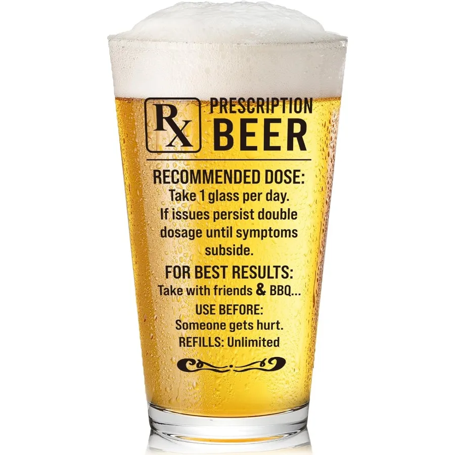 

16 унций очки по рецепту для мужчин, любителей пива, крутые подарки для папы, рождественский подарок на день рождения для отца, мужа, брата