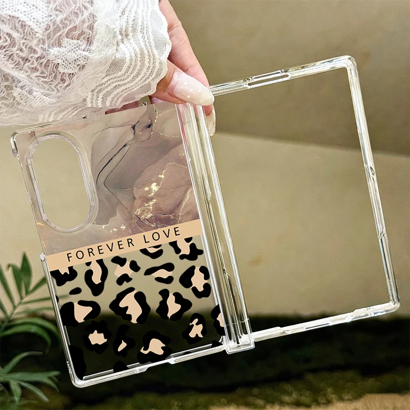 Leoprintpatroon Transparante O - Phone Cases Z Fold 5 recensie en prijs