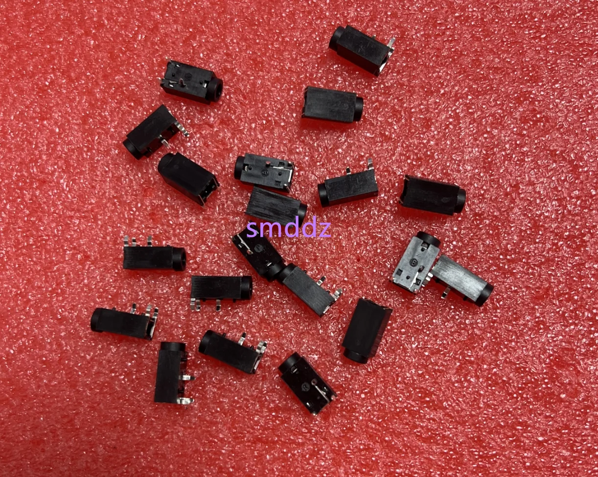 50 piece,PJ-312 audio socket  (3.5mm caliber 3-pin vertical pin with 2 fixed pin female socket interfaces)