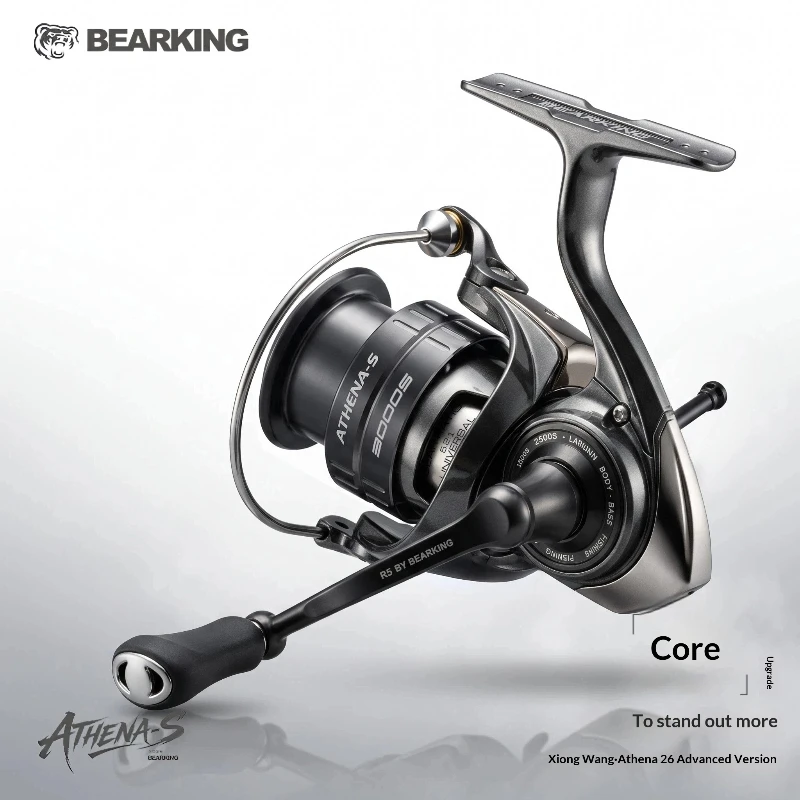 BEARKING ATHENA‑S Advanced Spinning Reel 9+1 Stainless Steel Bearings 5.2:1 170g Metal Anti‑Collision Balance Bar Micro General