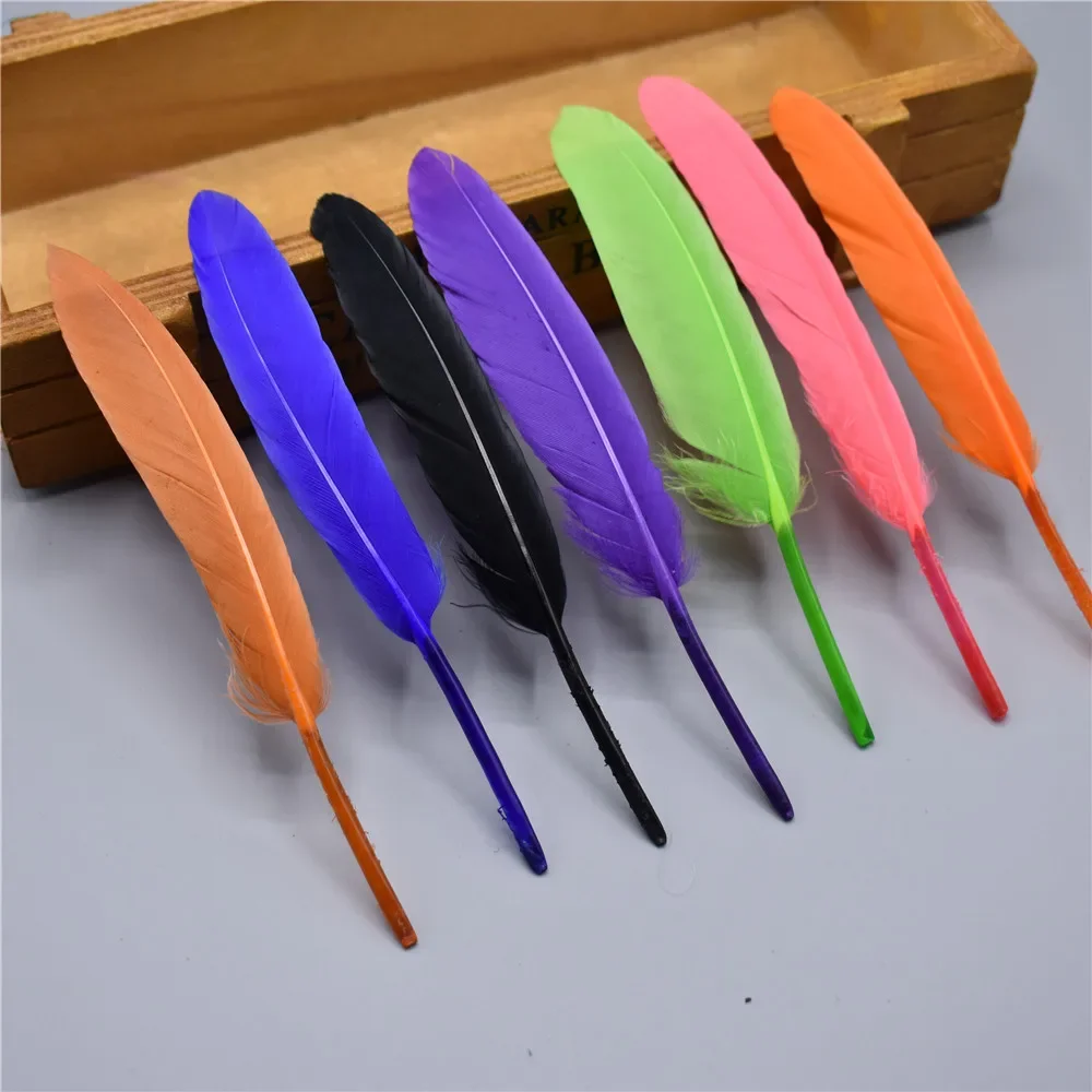 Natürliche rote Entenfedern, lose, 10–15 cm/4–6 Zoll, Entenfedern für Bastelarbeiten, DIY-Schmuck, Accessoires, Dekoration, Federn. – Detail 2