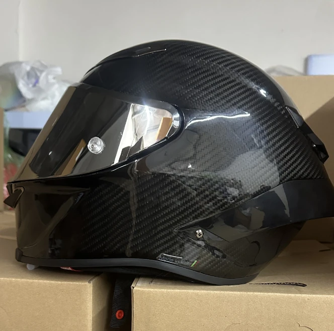 

Carbon Fibre Full Face Helmet Motocross Racing Capacete Single Nail High End Configuration Motorcycle Equipments