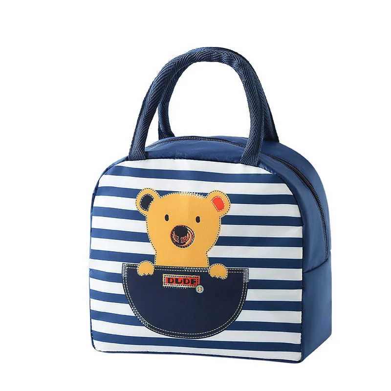 Leuke Lunchtas Cartoon Bento Box Bag Klein Thermisch Geïsoleerd Zakje Voor Kinderen Kind School Snacks Lunchbox Container Draagtas Handtas