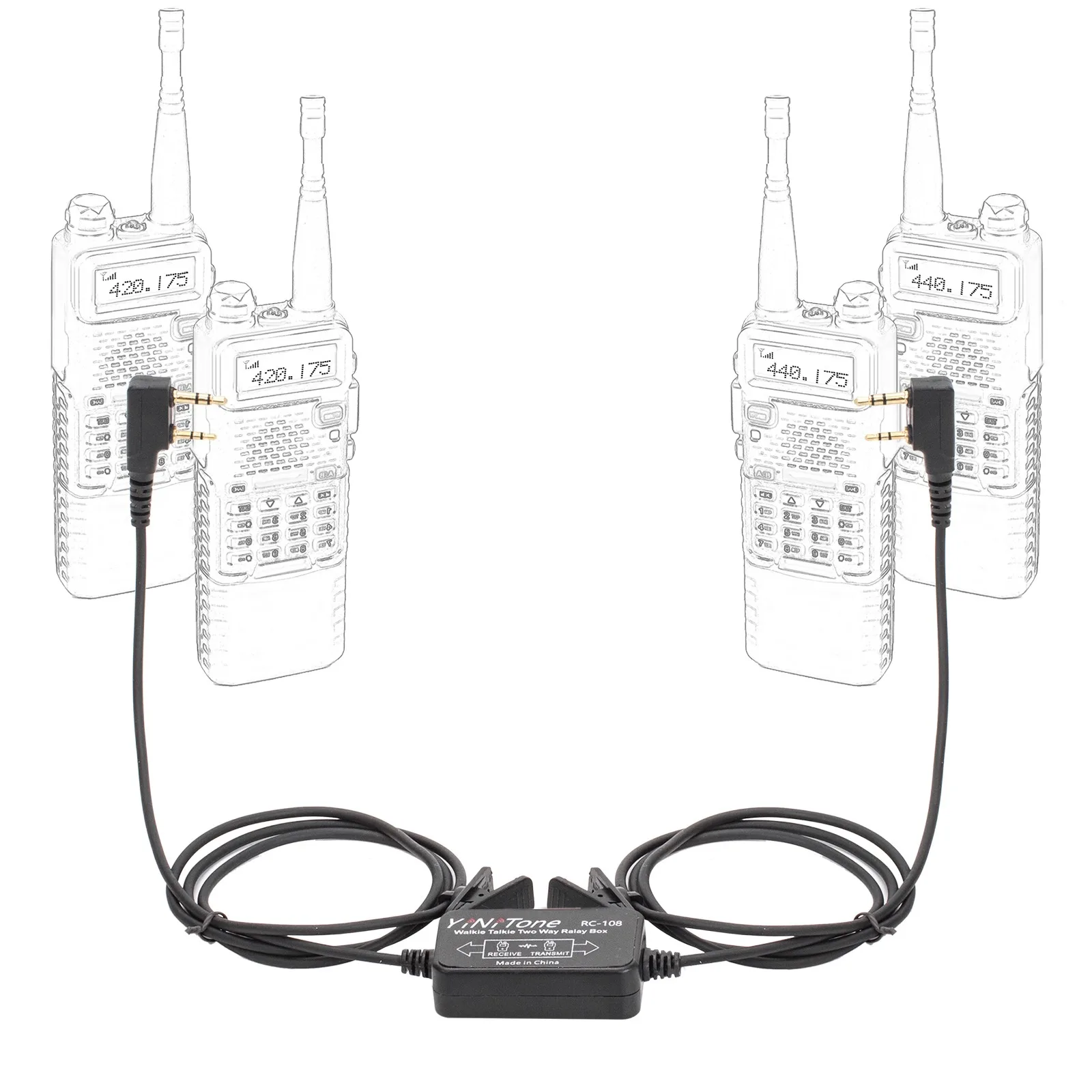 RC-108 inter phone repeater box für baofeng BF-888S UV-5R GT-3 tyt wouxun kenwood tk kopf walkie talkie wav transceiver