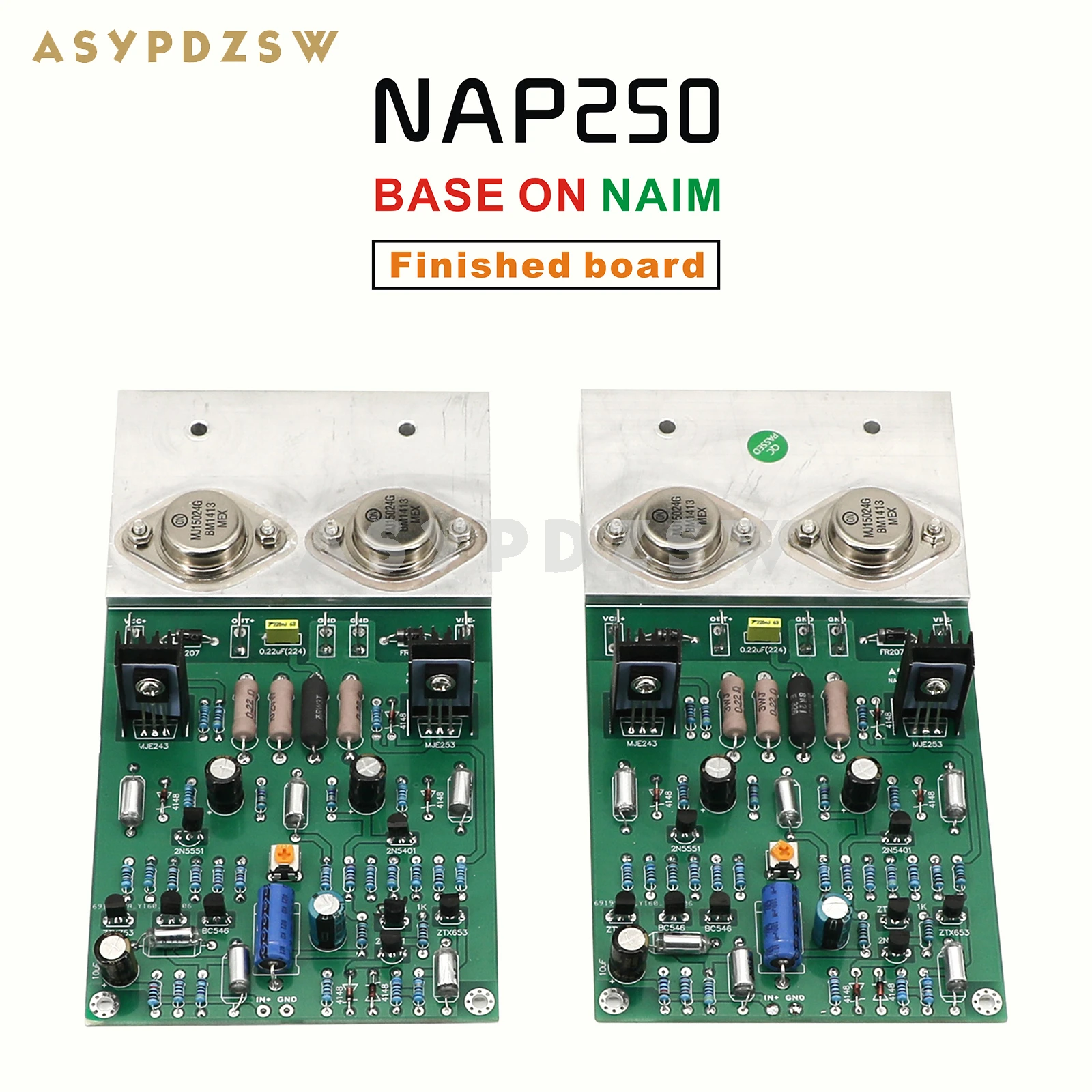 

Class AB Stereo NAP250 Power amplifier DIY Kit/Finished board Base on NAIM 80W+80W With Aluminum angle