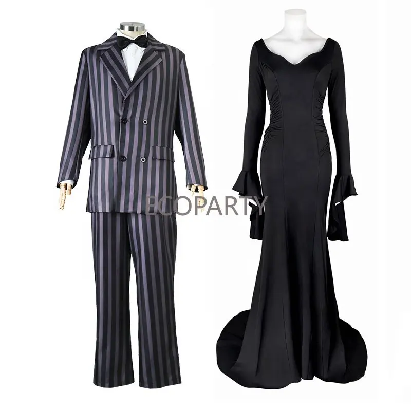 New The Addams Cosplay Family Wednesday Addams Costume Halloween Black Dress for Women Cosplay Costume suits 20