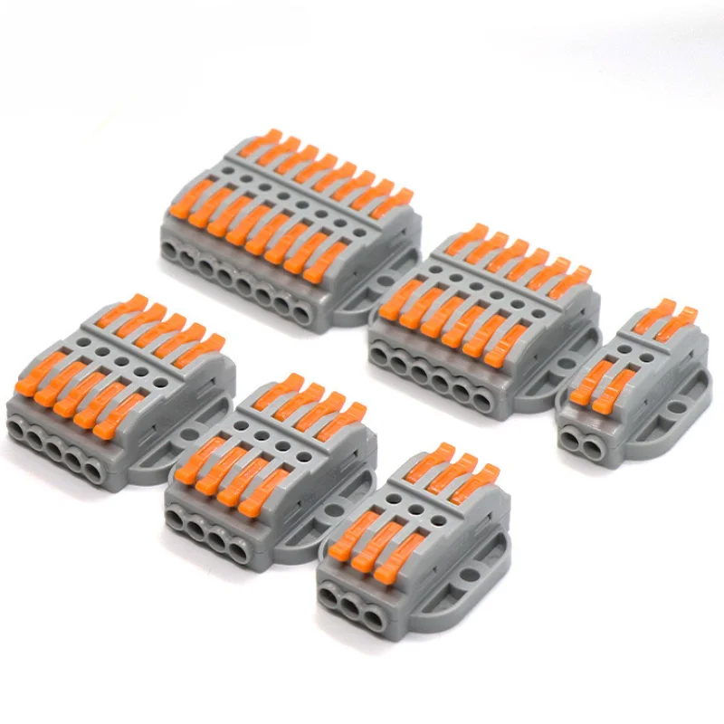 Wire Connectors 223-2 Docking Cable Conectors Fast Universal Wiring Compact Conductors Push-in Terminal Block LED 2-30PIN