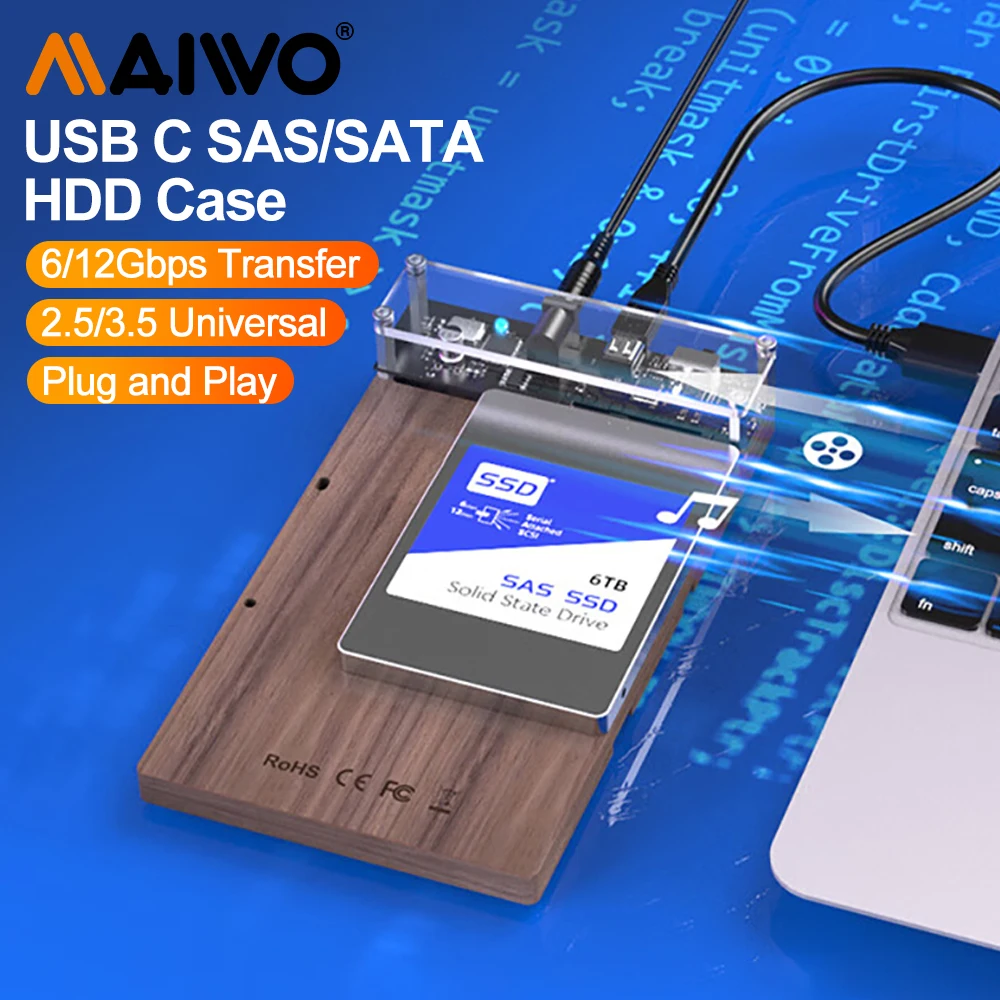 MAIWO SAS Hard Drive Docking Station for 2.5/3.5