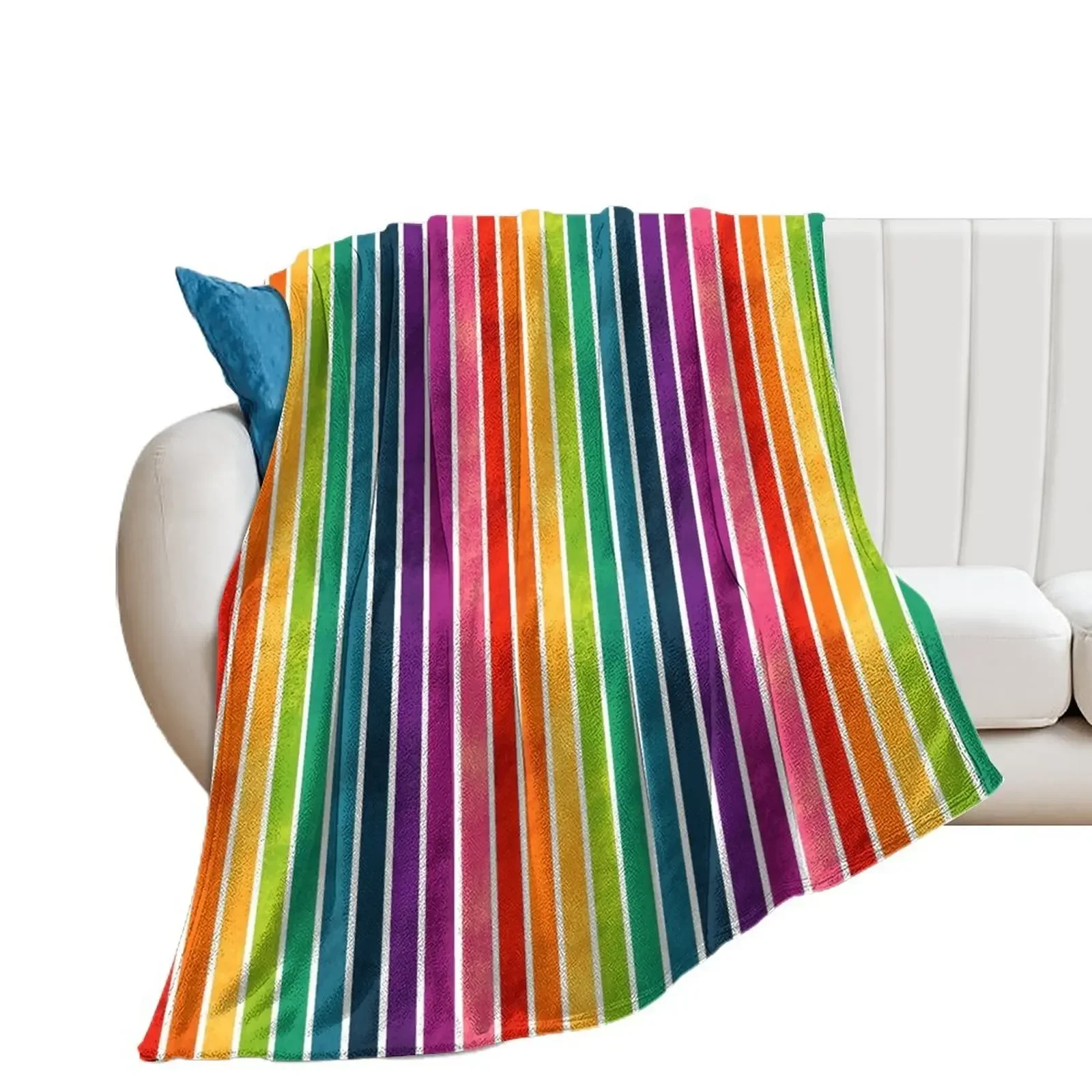 

Rainbow Stripes Throw Blanket Extra Large Throw Decorative Sofas Vintage Blankets