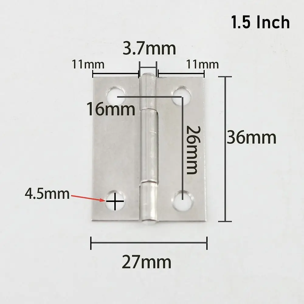 1Pcs Window Accessories Door Hinges 201 Stainless Steel 1/1.5/2/2.5/3 Inch Cross Hinge Aluminum Core Folding Furniture Hardware