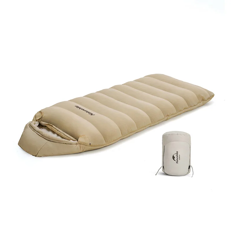 Naturehike -10℃ Outdoor 90% Duck Down Detachable Single Sleeping Bag Ultralight Widened Cotton Sleeping Bags Warm Camping Winter