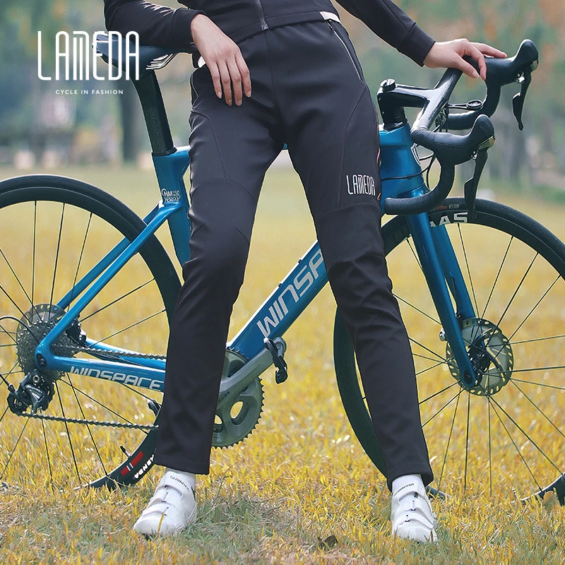 

LAMEDA Windproof, Warm, and Plush Riding Pants for Women's Autumn and Winter Leisure Pants for Highway Mountainous Cycling Pants