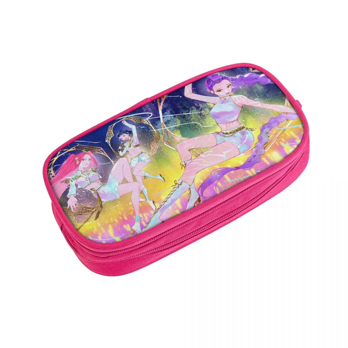 مقلمة KPop Demon Hunters للفتيات والأولاد بتصميم صندوق رصاص جميل مقلمة مدرسية لوازم هدية عيد ميلاد