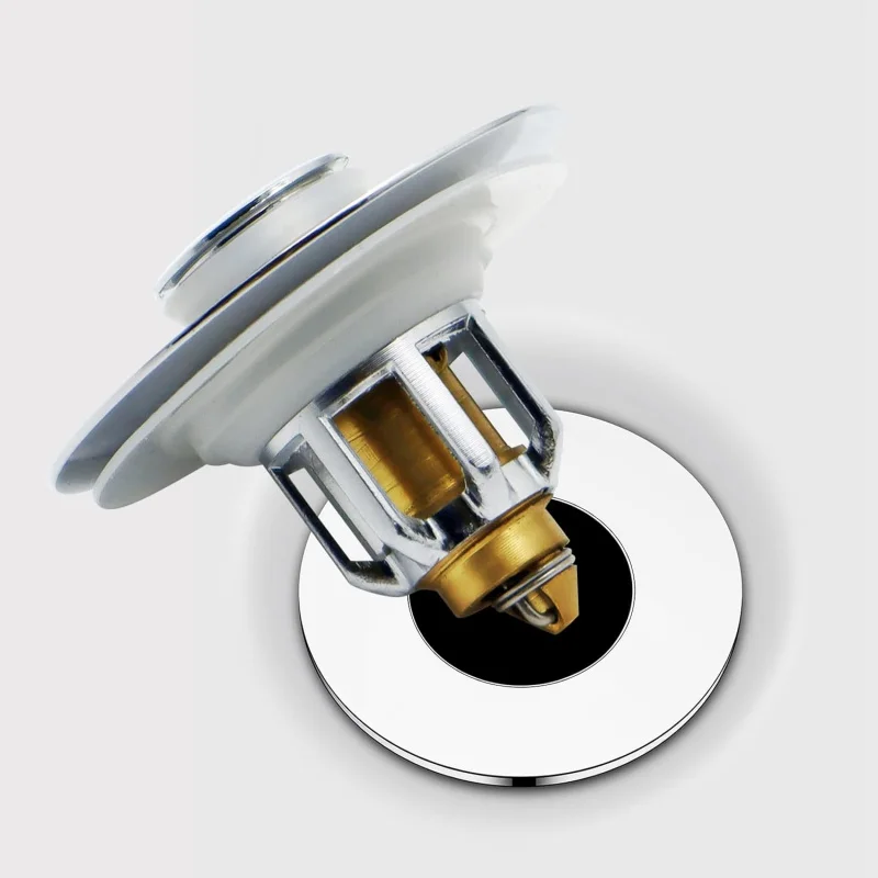 سدادة حوض الحمام، مصارف حوض نحاسية لأعلى، مصفاة توصيل عالمية 2 في 1 مع النمل