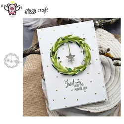 Piggy Craft metal cutting dies cut die mold Leaf circle ring Scrapbook paper craft knife mould blade punch stencils dies