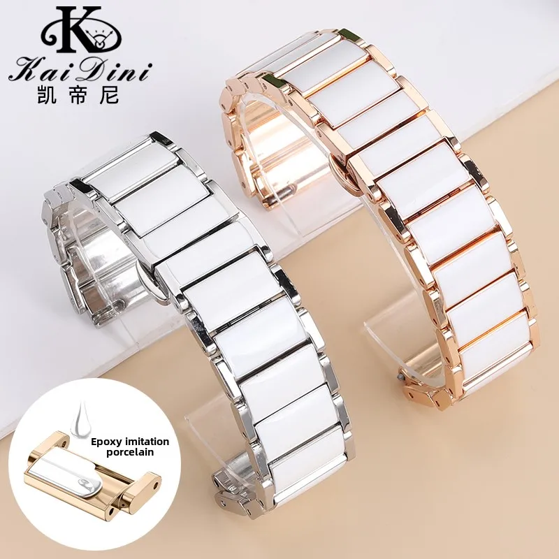 Roségold GT5pro GT4 GT3 Pro Armband Schnelluhrenkette 18 mm für Huawei GT 5 GT5 Pro GT 4 Keramik Damen Edelstahl Armband