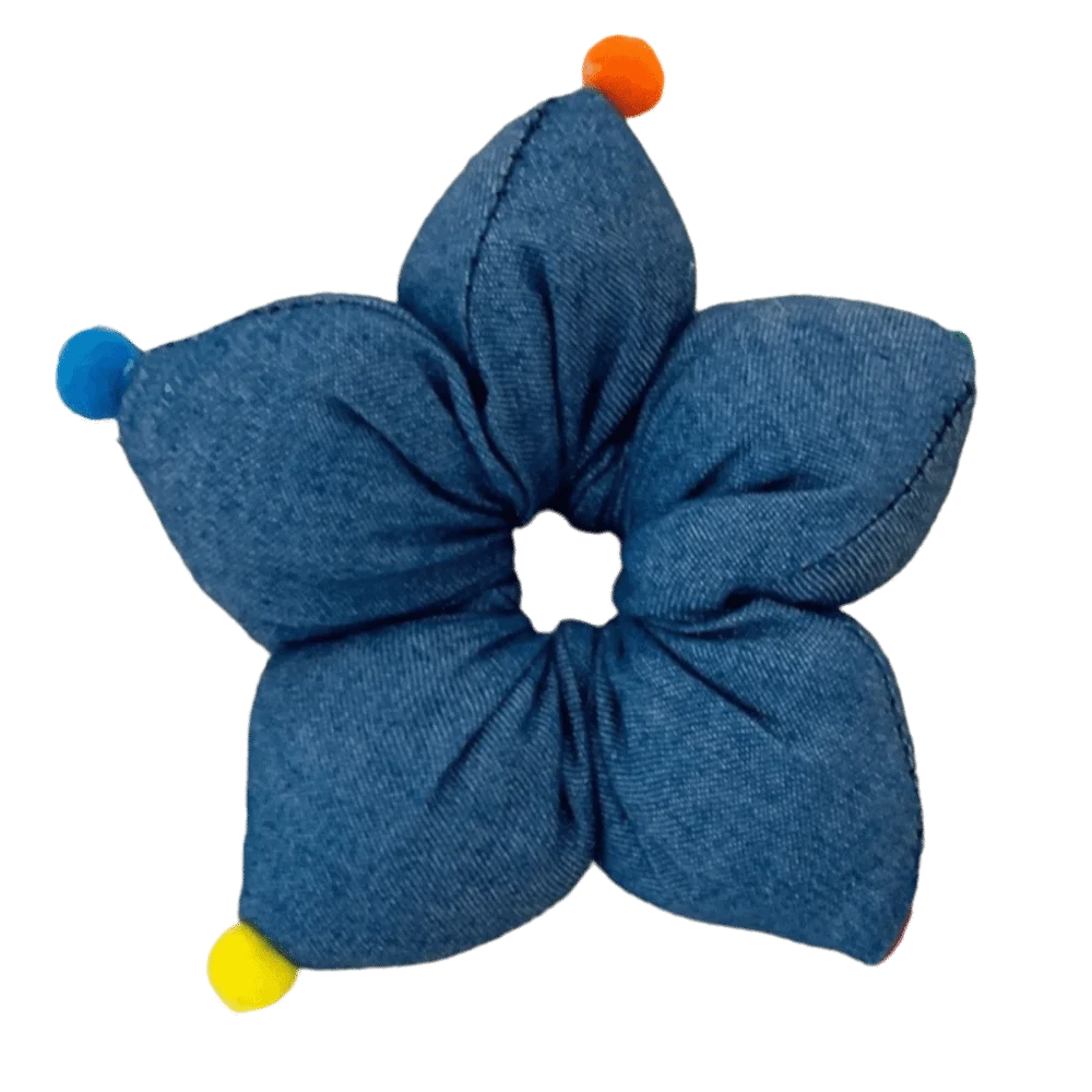 Cute Five-Pointed Star Star Scrunchies Plaid Pattern Star Print Elastic Hair Bands Polka Dot Hair Accessories