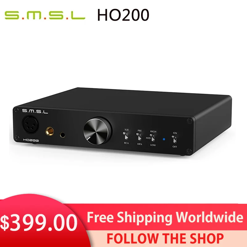 

SMSL HO200 HiRes headphone amplifier 16ohm 6W/32ohm 3W RCA PRE output for Hi-End pre amp XLR balanced 4.4 balanced 6.35mm output