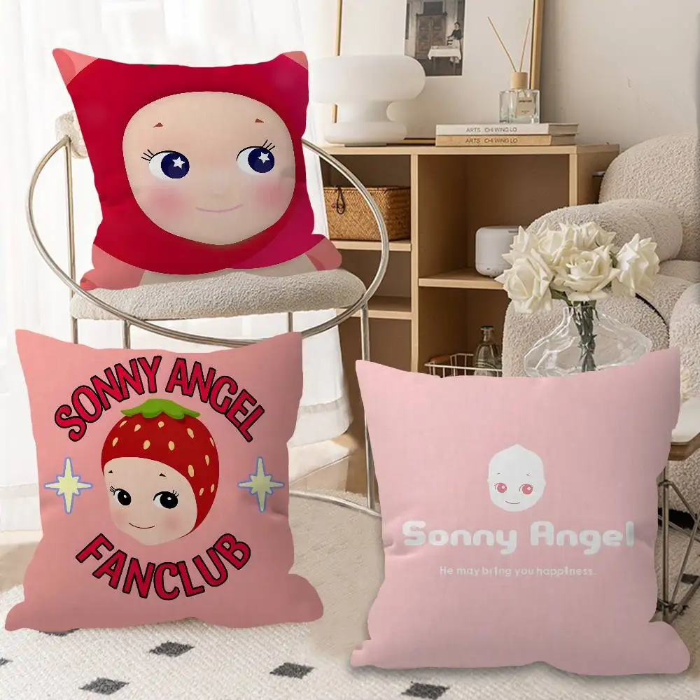 Character S-Sonny A-Angel Personalized Pillow Dust Cover Bedroom Kids Party Decoration Pillowcase Birthday Children Gift