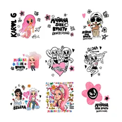 Cartoon Girl Thermal Transfer Sticker Fusible Iron On Patches For Boy Girl Clothing T14864