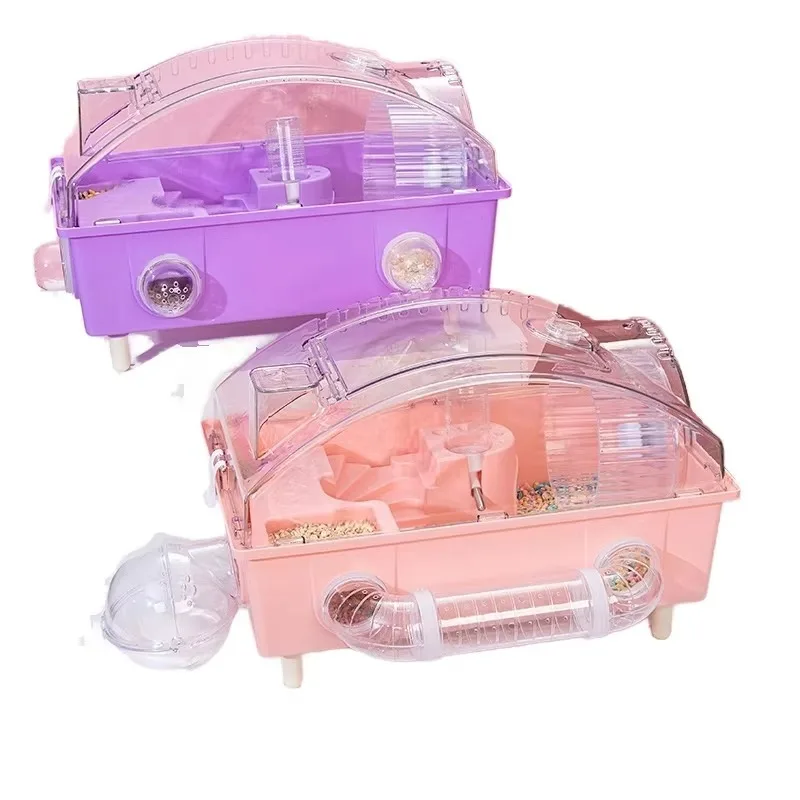 Vibrant Transparent Double Small Animal Supplies Large Size Golden Bear Nest Hamster Cage