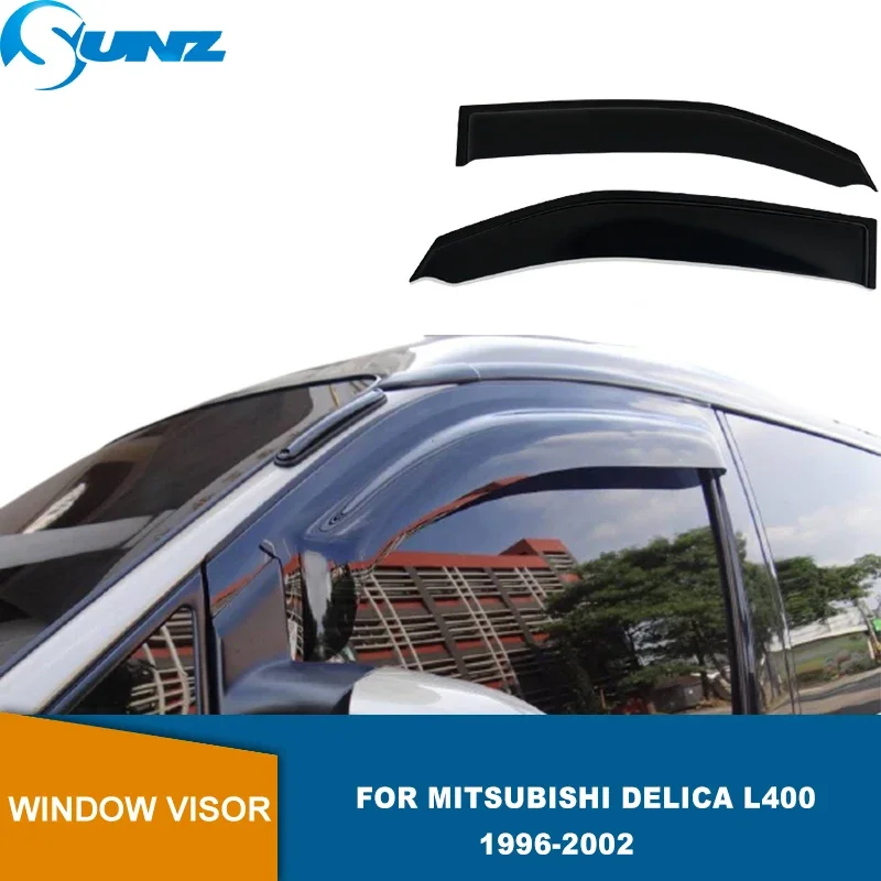 Window DeflectorsFor Mitsubishi Delica L400 1996 1997 1998 1999 2000 2001 2002 Tape-on Side Window Visor Deflector Rain Guard