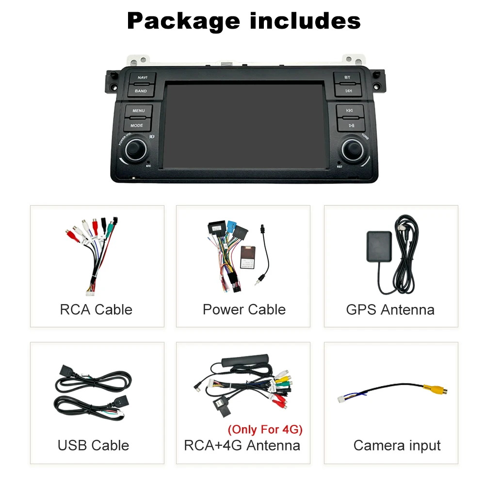 Drahtlose CarPlay Auto Radio Multimedia Video Player Navigation GPS Android Auto für BMW 3er E46 1999-2005 Head Unit Wifi – Detail 2